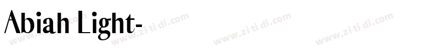 Abiah Light字体转换